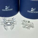 Swarovski Crystal “Crab” & “Baby Frog” in Boxes