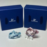 Swarovski Crystal “Blue Dolphin” & “Pink Susie the Snail” in Original Boxes