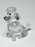 Swarovski Crystal “Sitting Poodle” with Frosted Tail Figurine 181317 in Box