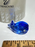 Swarovski Crystal “Blue Whale” Figurine In Original Box