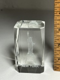 Statue of Liberty New York Crystal Paperweight