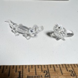 Swarovski Crystal Alligator & Beaver Figurines