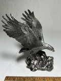 1999 Signed Michael Ricker Eagle Pewter Sculpture