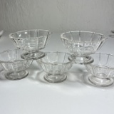 Lot of 5 Early Glass Sherbets