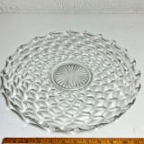 Mid-Century Fostoria American Glass Clear 14” Torte Platter