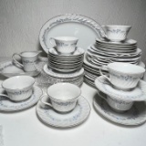 48 pc Kessington Fine China in “Springtime” Pattern 5820 with Storage Cases