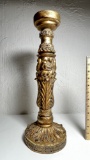 Tall Carved Resin Candlestick