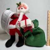 1996 Annalee Santa Claus with List & Gift Bag