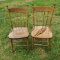 Pair of Antique Press Back Chairs