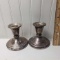 Pair of Weighted Sterling Silver Candlesticks By Frank M. Whiting & Co