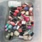 Storage Container of Assorted Nail Polish and Remover
