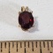 14K Gold Pendant with Ruby Red Stone