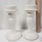Pair of Yankee Candle Off White Porcelain Candle Holders