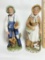 Pair of Porcelain Figurines - Old Man & Woman