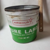 Vintage Amour Lard Bucket, 4 Lbs.