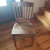 Vintage Solid Wood Desk Chair By High Point Bending and Chair Co