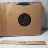 Vintage Record Album Holder with 12 Records