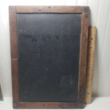 Antique Double Sided Slate Board with Wood Frame