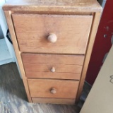 Vintage 3 Drawer Wood Cabinet