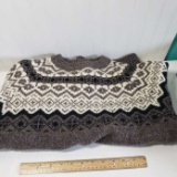 100% Wool Hand Knitted Irish Knitwear - Fair Island Style - Approximately Size Medium