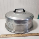 Vintage Aluminum 2 pc Cake Saver Tote