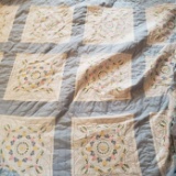 Queen Size Embroidered Bedspread