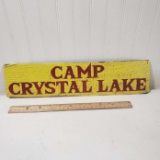 “Camp Crystal Lake” Decorative Metal Sign