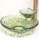 Hazel Atlas Lyric Green Flared Chip and Dip Set