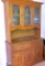 2 Piece Lighted Veneer Hutch