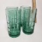 Lot of 4 Anchor Hocking Tartan Green Glasses