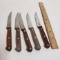 Lot of 5 Corning Cutlery Steak Knives