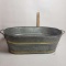 Galvanized Tub with Brass Bands and Handles