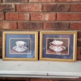 Lot of 2 Teacup Framed Prints