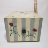 Vintage Lenox Poppies on Blue Botanical Recipe Box