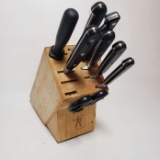 J.A. Henckels Knife Set in Wood Block