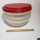 Lot of 3 Large Tupperware Bowls with Lids