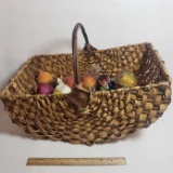 Large Basket Containing Artificial Fruit