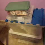 4 Storage Containers of Assorted Craft Items