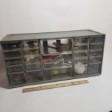 Plastic Storage Organizer and Contents