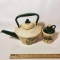 Vintage Metlox Tea Kettle and Jam or Honey Jar