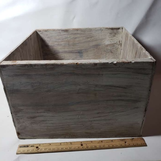 Handmade White Washed Wood Box