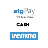 We take payments via atgPay, Venmo or Cash