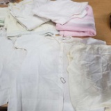 Lot of Vintage - Antique Baby Clothes and Blankets, 10 Pieces Total