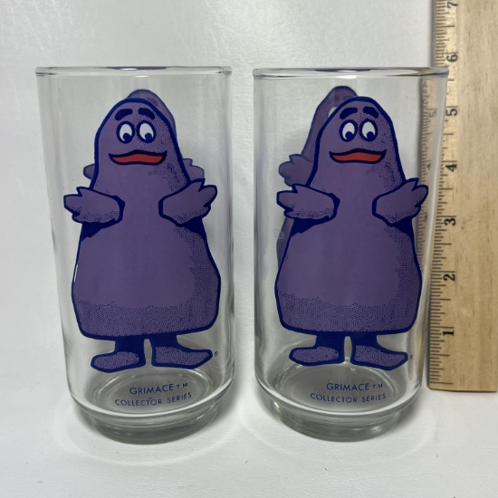 Pair of Grimace Glasses From McDonald Collector Series