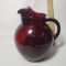 Vintage Royal Ruby Red Glass Ball Pitcher