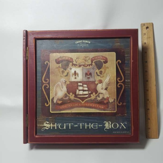 Front Porch Classics Shut The Box Bookshelf Edition Game
