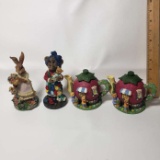 Lot of 4 Decorative Resin Pieces
