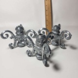 Lot of 3 Metal Lamp Bases or Candle Holders