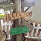 Cool Black Locust Post with Hand Painted Signs