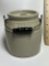 Lidded Pottery Crock with Handle